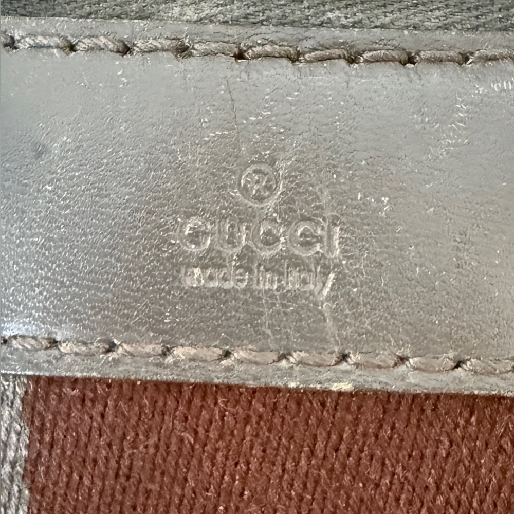 Gucci Metallic Silver and Rich Brown Leather - Picture 4 of 16